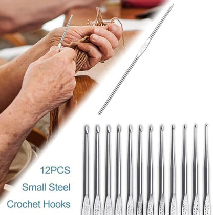 Abizarch 59 Pcs Crochet Hooks Kit for Beginners Adults, Knitting Starter Kit for Adults Ergonomic Soft Grip Handle Crochet Tools, DIY Weave Yarn Kits with Carry Bag, Travel Knitting Crochet Supplies - Image 4
