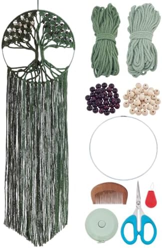FREEBLOSS Tree of Life Macrame Kit for Beginners DIY Macrame Wall Hanging Tapestry Boho Home Decor for Living Room Bedroom by FreeandCreativeCraftsArt