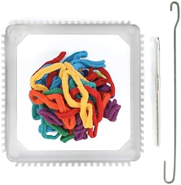 Friendly Loom 7” Traditional Potholder Weaving Kit | Sturdy Metal Loom and Quality Cotton Weaving Loops in Rainbow Colors | Complete Kit to Weave 2 Functional Potholders | Made in the USA - Image 5