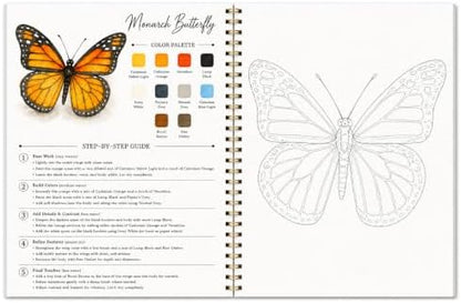 Watercolor Workbook for Beginners – Animals, 16 Original Watercolor Projects, Lay-Flat Watercolor Paper Book(9.45 × 7.48 in), Water Coloring Book for Adults, Art Gift - Image 6