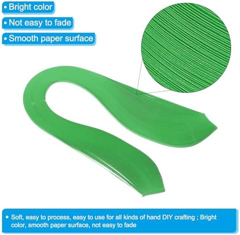 PATIKIL 600pcs Quilling Strips Paper 1/8"(3mm) 39cm Origami Paper Quilling Strip for Art DIY Hand Craft Christmas, Dark Green - Image 3