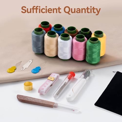 55 PCS Sewing Kit for Adults & Beginners, Steel Needles for Hand Sewing, Accessories and Supplies, Needle and Thread Kit for Hand, Home, Travel & Clothing Repair - Image 2
