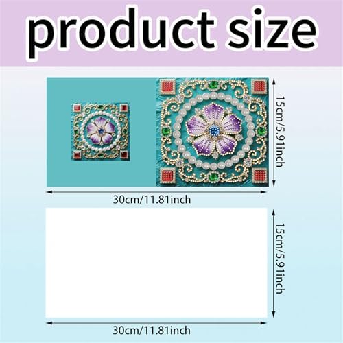 jinglinhh 6pcs Diamond Art Painting Floral Pearl Flowers Greeting Cards with Envelopes, DIY Card Making Kits for Adults, Diamond Art Postcards Christmas Cards Craft Gifts - Image 2