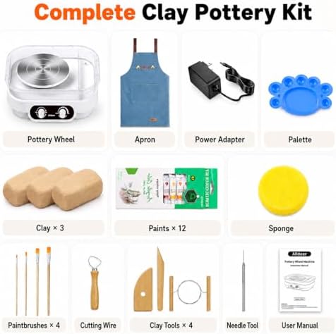 Alldeer Pottery Wheel for Adults, Beginners, Kids, Complete Kit - Image 2