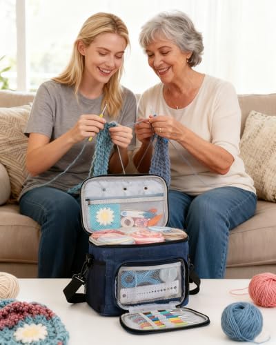 Aeelike Crochet Kit for Beginners Adults, Complete Yarn Kit, Navy - Image 6