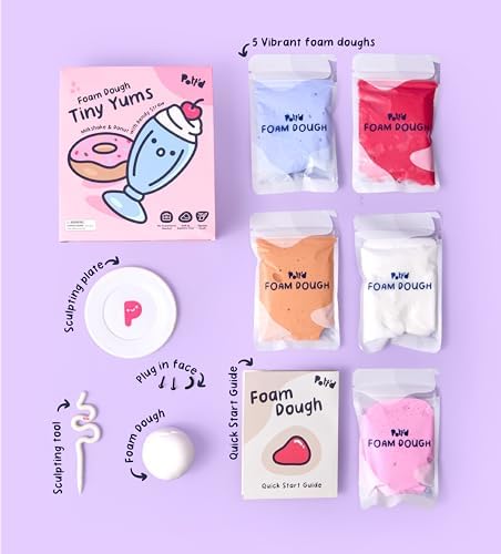 Pott’d Foam Dough Collectibles Air Dry Clay Kit for Adults, DIY Crafts Includes Clay Tools, Colourful Foam Clay, Guides for Mini Food Characters, Plant Projects and Date Night Creations - Image 3