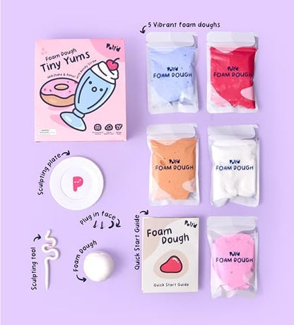 Pott’d Foam Dough Collectibles Air Dry Clay Kit for Adults, DIY Crafts Includes Clay Tools, Colourful Foam Clay, Guides for Mini Food Characters, Plant Projects and Date Night Creations - Image 3