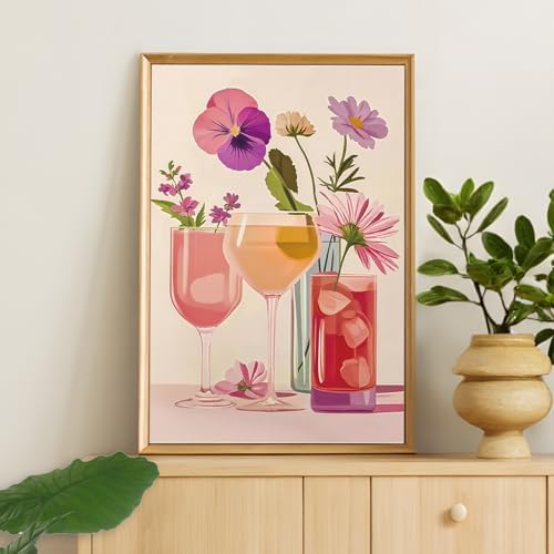 Camocin Framed Paint by Numbers Kit for Adults Beginners – Flowers Cocktail - Image 6