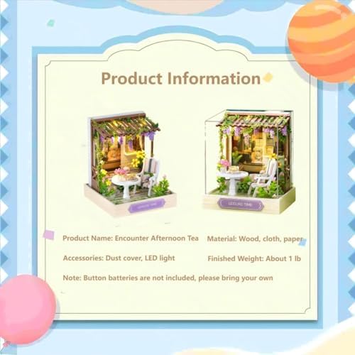 OZJAY Miniature House Kit for Adults, Mini House Kit with LED & Dust Cover - Image 2