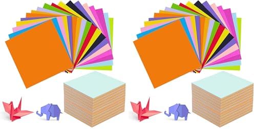 SenseYo 1000 Sheets Origami Paper Kit for Easy Fold Paper Beginner, 20 Colors 4 Inch x 4 Inch (Pack of 2) by SenseYo