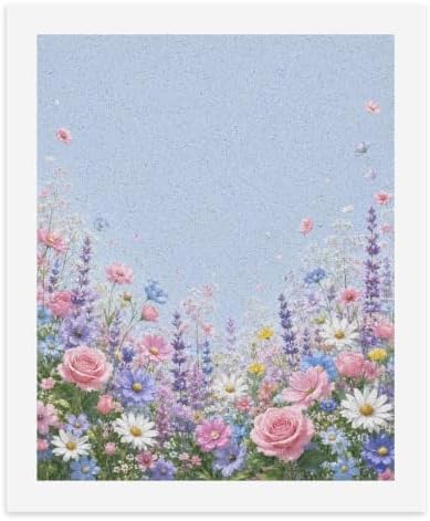 Bozfoxa Paint by Numbers Kit for Adults Beginner Blue Rose Meadow by Unknown