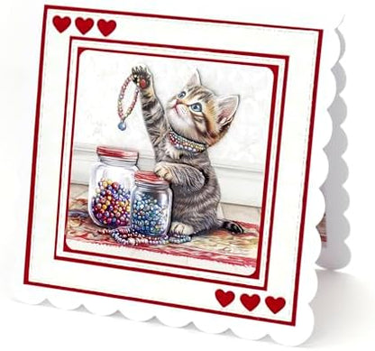 Katy Sue Crafty Kittens Die-Cut Card Topper & Decoupage Collection. 4 Sheets of Kitten & Cat-Themed Card Toppers & 4 Sheets of Die-Cut Decoupage for Card Making Supplies, Scrapbooking & Craft Supplies - Image 6