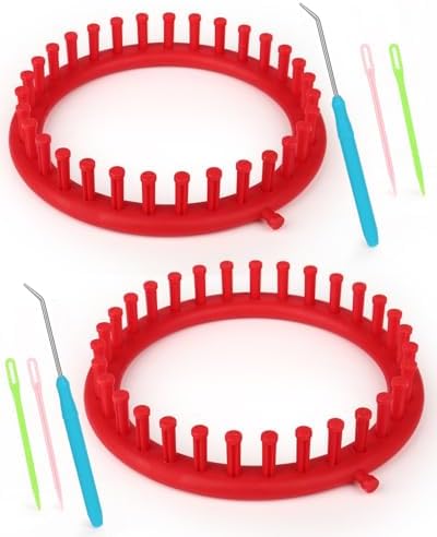 Aeelike 2 PCS Round Knitting Loom for Hat Socks DIY Crafts, 7.5inch by Aeelikescrochetworld