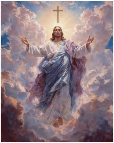 Reivworl Jesus Paint by Numbers Kit for Adults, Jesus Paint by Number for Adults, Painting by Number Kits for Gifts and Wall Decor 16x20Inch by Reivworl
