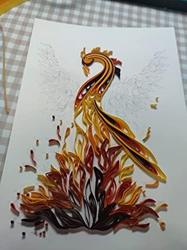 Phoenix Paper Quilling Kit Paper Quilling Adult Craft Great for DIY Craft Workshop, Home Decoration,Birthday Gift,Adult Friend interaction.It's Suitable for Adult and Craftsmen.Creative Stress Reliee - Image 5