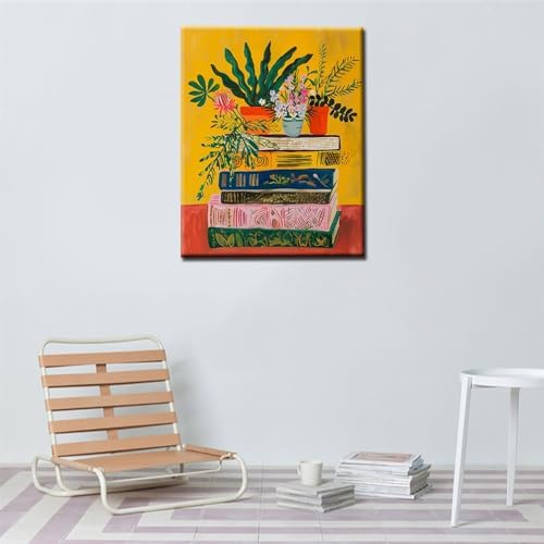 Book Paint by Numbers Kits for Adult Beginners,Boho Paint by Numbers Vintage Digital Oil Painting Kits on Canvas with Brushes and Acrylic Pigment Paintwork Without Framed 16''W x 20''H - Image 2