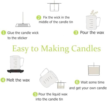 DINGPAI Natural Soy Wax for Candle Making, 2lb Organic Soy Wax Flakes - Image 6