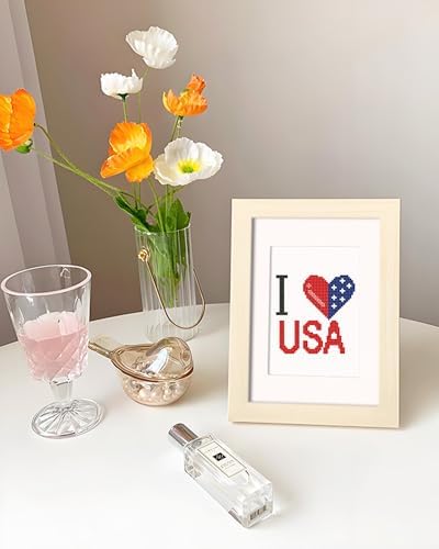PeakLuv 12 Pcs 4th of July Small Diamond Art Kits for Adults Patriotic, Independence Day Mini Diamond Painting Kits, American Eagles Gem Art, Square Drill Painting for Home Wall Desktop Decor, 6X7in - Image 7