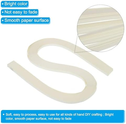 PATIKIL 360pcs Quilling Strips Paper 3/16"(5mm) 21"(54cm) Origami Paper Quilling Strip for Art DIY Hand Craft Christmas, Beige - Image 3