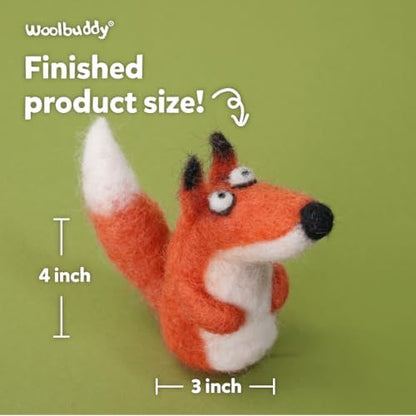 Woolbuddy Needle Felting Starter Kit (Fox) for Beginner & Adults with Tool - Image 2