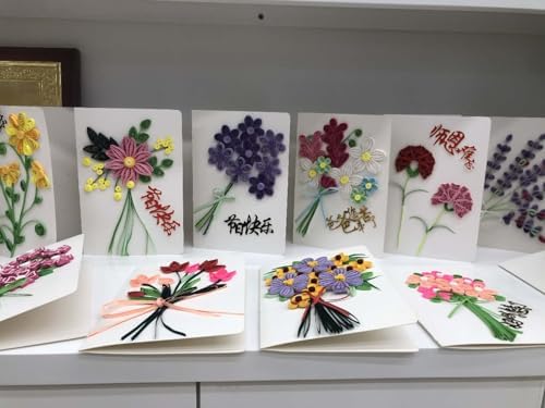 Wizardi Greeting Card Making Kit. Daisy Flowers DIY Quilling Kit F07M3-5-FL3 - Image 5