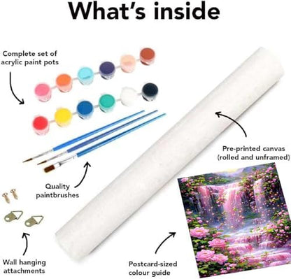 Mrnsiet Paint by Numbers Kit for Adults Beginners, Waterfall Landscape Adult Paint by Numbers on Canvas, Without Frame Acrylic Painting Crafts for Home Decor (16x20inch) - Image 6