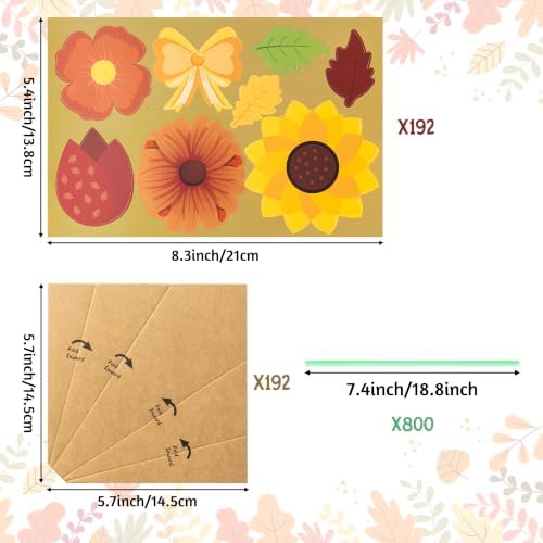 BeYumi Fall Flower Bouquet Craft - 168Pcs Fall Flower Bouquet Craft Kit for Kids Make Your Own Thankful Florals Kit Autumn Thanksgiving Appreciation DIY Gift Set School Classroom Home Fun Activities - Image 2