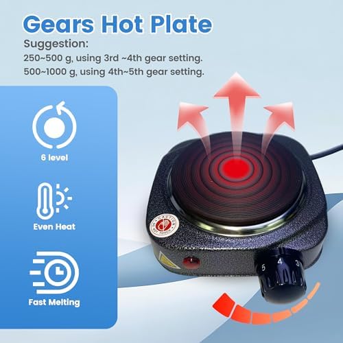 PIUH DIY Soap Making Kit with Hot Plate and Supplies for Adults - Image 3