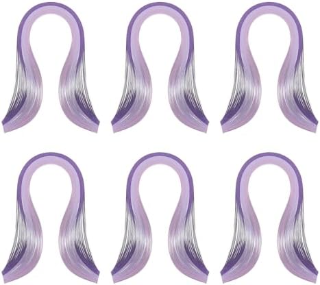 PATIKIL 600pcs Rainbow Quilling Strips Paper 3/16"(5mm) 15" Gradient Purple by PATIKIL