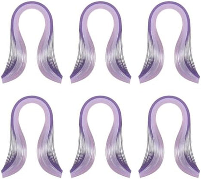 PATIKIL 600pcs Rainbow Quilling Strips Paper 3/16"(5mm) 15" Gradient Purple by PATIKIL