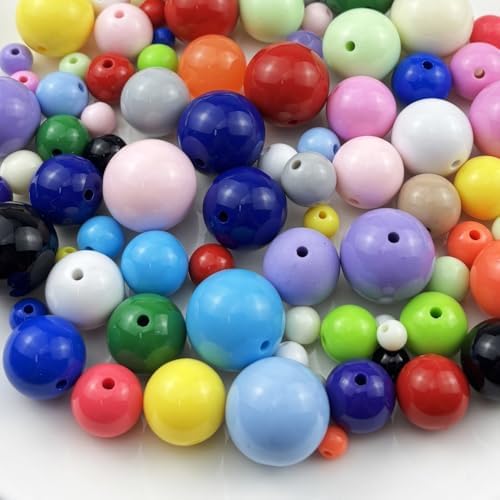 700pcs Acrylic Round Beads for Crafts 6mm Resin Candy Color Spacer Beads with Hole for Jewelry Making Sewing Crafts Decoration Necklaces Bracelets Earrings Supplies(Dark Purple) - Image 4