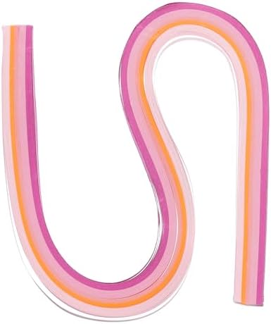 PATIKIL 120pcs Rainbow Quilling Strips Paper 3/16"(5mm) 21" Origami Paper Quilling Strip for Art DIY Hand Craft Christmas, Gradient Pink by PATIKIL