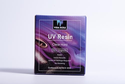 VIDA ROSA 200g UV Resin Kit with Upgraded UV Light 24W,Silicone Stir Rod, Measuring Cup and Silicone Pad-Ultraviolet Epoxy Resin Hard,UV Resin Starter Jewelry Making Kit for Craft Beginner - Image 2