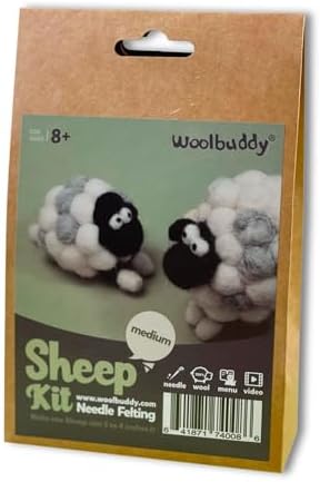 Woolbuddy Needle Felting Starter Kit (Sheep) for Adults with Tool & Guide - Image 2