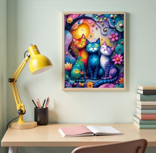 Paint by Numbers Kit for Adults, Colorful Cat Paint by Number for Adults - Image 5