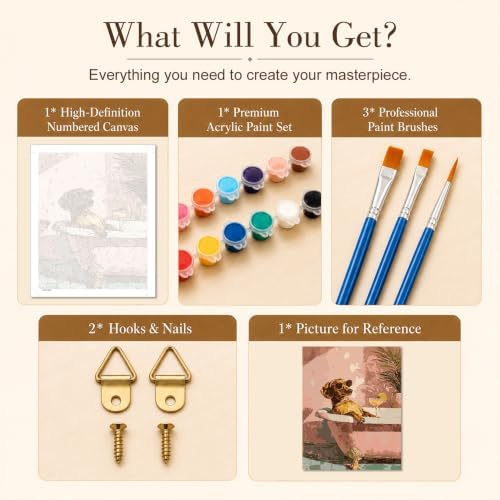 TELMOXA Funny Paint by Numbers Kit for Adults, 16x20 in - Image 5