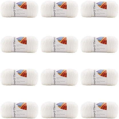 MICHAELS Bulk 12 Pack: Soft Classic™ Solid Yarn by Loops & Threads® by CraftSmart