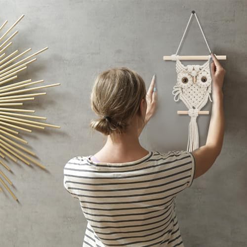 ORIGACH DIY Macrame Owl Wall Hanging Tapestry Kit with Video Tutorial - Image 7