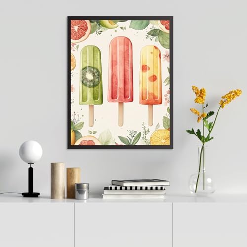 RICUVED Paint by Numbers for Adults, Summer Paint by Numbers Kit for Adults Beginners, Fruit Popsicle DIY Acrylic Oil Painting on Canvas Easy for Gift Home Wall Decor 16x20 Inch - Image 6