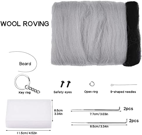 QMNNMA Felting Kit for Beginner, Tabby Cat Wool Felting Kit for Beginner - Image 2
