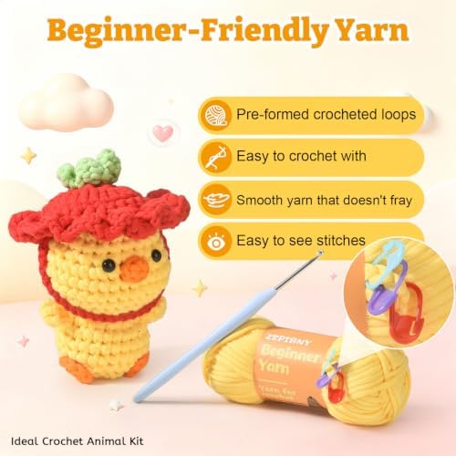 Crochet Kit for Beginners 3 PCS Duck Animal Crochet Set, Ideal Crochet Gift - Image 4