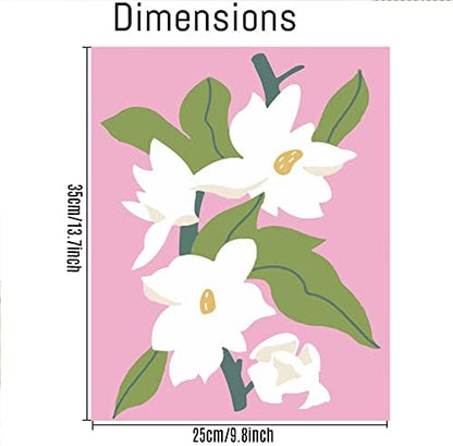 cupmod Flower Paint by Numbers for Adults Kids Beginners,Easy Acrylic Paint by Number Kits on Canvas Without Frame,Oil Painting Kits Present for Home Wall Decor 9.8x13.7inch - Image 6