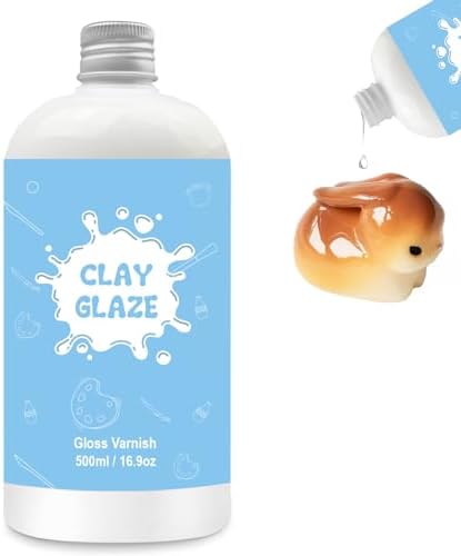 500ml Air Dry Clay Glaze, Protect Clay Surfaces,Delivers Gloss Glaze Effect by EIGTWEN