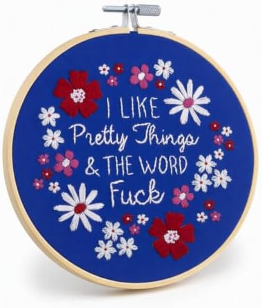 FUNATIC I Like Pretty Things and The Word Fuck Fun Embroidery Kit for Adult by FUNATIC