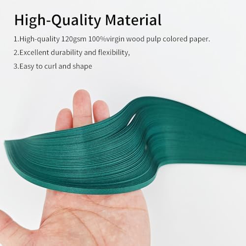 Acoeitl Quilling Paper Strips 240 Strips Forest Green Paper Quilling Set Width 5mm Length 53cm Quilling Supplies DIY Quilling Paper Quilling Art Strip for Crafts (2 Pack) - Image 4