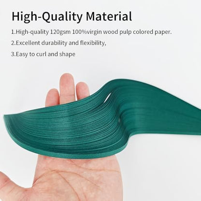 Acoeitl Quilling Paper Strips 240 Strips Forest Green Paper Quilling Set Width 5mm Length 53cm Quilling Supplies DIY Quilling Paper Quilling Art Strip for Crafts (2 Pack) - Image 4