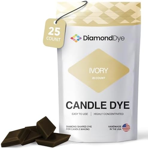 Ivory Candle Dye Chips, Soy & Paraffin Candle Making, 25 Pack by Reddig-globyDiamondDye