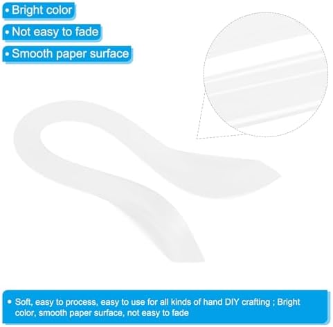 PATIKIL Quilling Strips Paper 360pcs 1.5mm 39cm Origami Paper Quilling Kits for Adults Beginner Art DIY Craft Christmas, White - Image 3