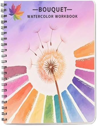 Watercolor Workbooks, Beginner Watercolor Painting Kit – Perfect for Gifting to Spark Creativity & Joy for Adults (Bouquet -Without Palette) by Unknown