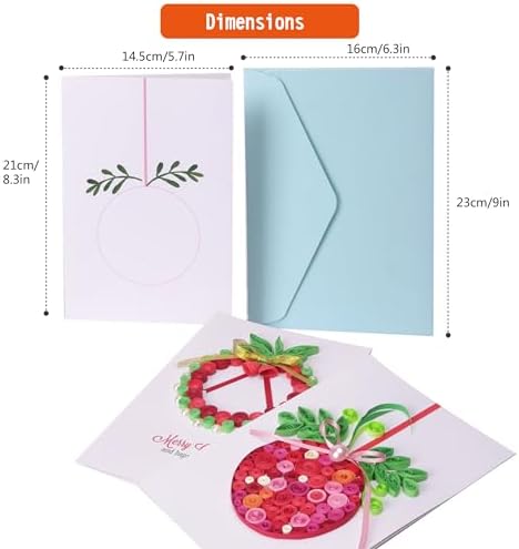 ACADOIT DIY Christmas Card Making Kit with Quilling Tools for Adult and Unsuitable for Children - Image 3